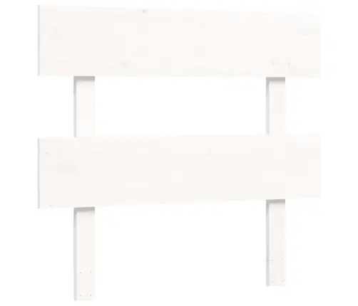 Gulta Ar Galvgali Senioriem, Balts, Vienvietīgs, Masīvkoks Vidaxl