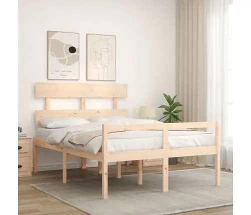 Lova Senjorams Su Galvūgaliu, 120X200 cm Medienos Masyvas