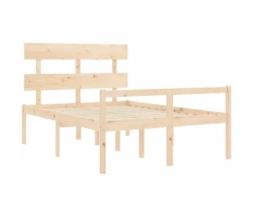 Lova Senjorams Su Galvūgaliu, 120X200 cm Medienos Masyvas