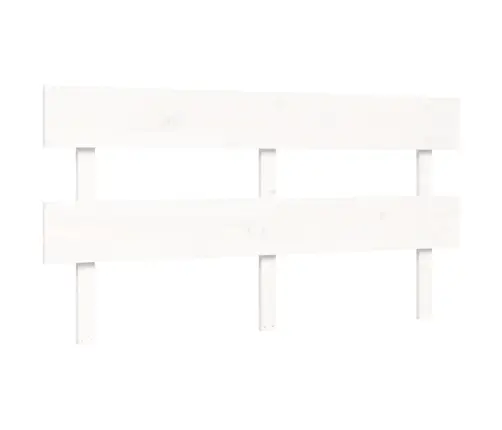 Gulta Ar Galvgali Senioriem, Balts, 160X200 Cm, Masīvkoks Vidaxl