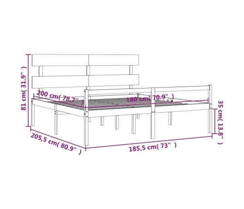 Vanemate Inimeste Voodiraam Peatsiga, Täispuit