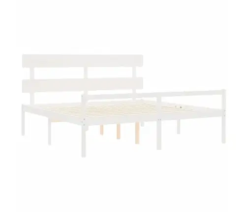 Lova Senjorams Su Galvūgaliu, Baltas, Mediena, Itin Didelis