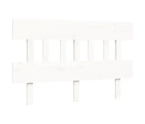 Gulta Ar Galvgali Senioriem, Balts, Divvietīgs, Masīvkoks Vidaxl