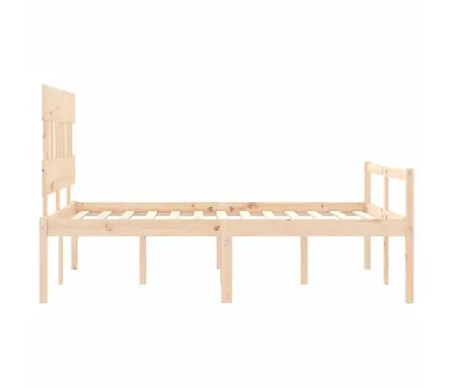 Lova Senjorams Su Galvūgaliu, 140X190 cm Medienos Masyvas