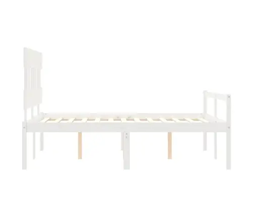 Lova Senjorams Su Galvūgaliu, Baltas, 140X190 cm Mediena