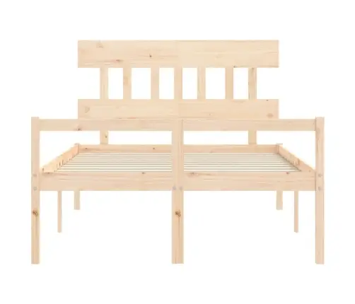 Gulta Ar Galvgali Senioriem, 120X200 Cm, Masīvkoks Vidaxl