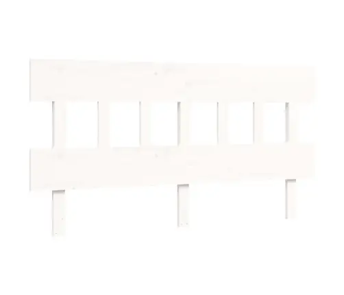 Gulta Ar Galvgali Senioriem, Balts, 160X200 Cm, Masīvkoks Vidaxl