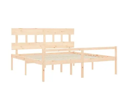 Lova Senjorams Su Galvūgaliu, Medienos Masyvas, Itin Didelis