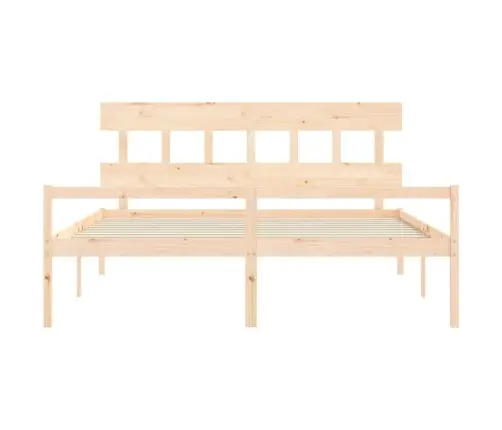 Lova Senjorams Su Galvūgaliu, 200X200 cm Medienos Masyvas