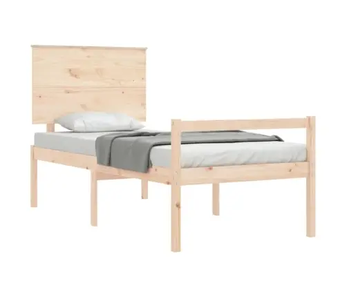 Lova Senjorams Su Galvūgaliu, Medienos Masyvas, Maža Vienvietė