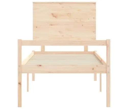 Lova Senjorams Su Galvūgaliu, Medienos Masyvas, Maža Vienvietė