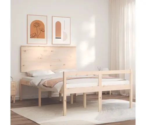 Vanemate Inimeste Voodiraam Peatsiga, 140X190 cm Täispuit