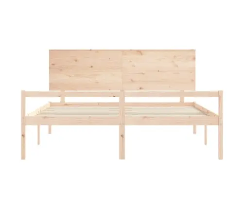 Gulta Ar Galvgali Senioriem, Super King Size, Masīvkoks Vidaxl