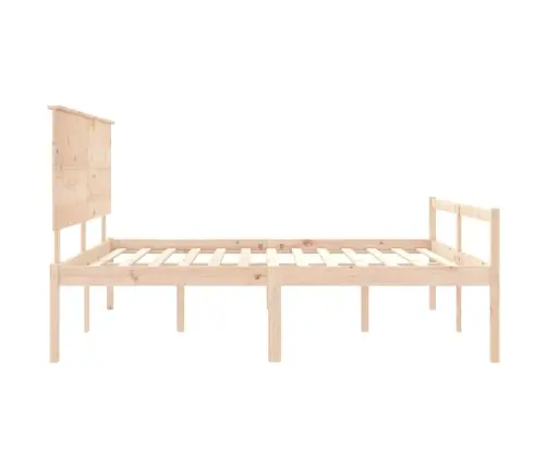 Gulta Ar Galvgali Senioriem, Super King Size, Masīvkoks Vidaxl