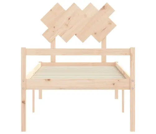 Lova Senjorams Su Galvūgaliu, Medienos Masyvas, Vienvietis