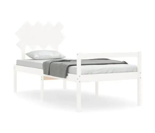 Lova Senjorams Su Galvūgaliu, Baltas, 90X200 cm Mediena