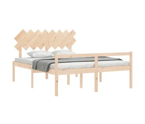 Lova Senjorams Su Galvūgaliu, 160X200 cm Medienos Masyvas