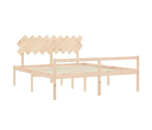 Gulta Ar Galvgali Senioriem, Super King Size, Masīvkoks Vidaxl