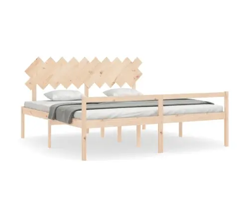 Vanemate Inimeste Voodiraam Peatsiga, 200X200 cm Täispuit