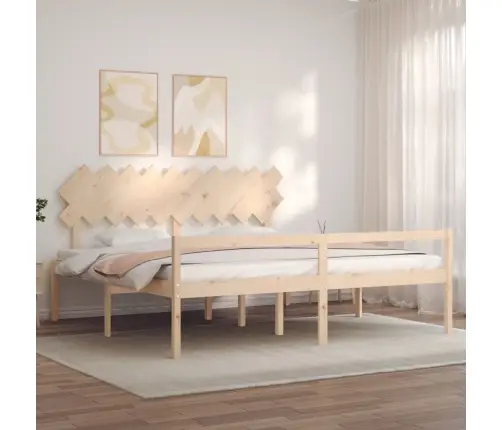 Vanemate Inimeste Voodiraam Peatsiga, 200X200 cm Täispuit