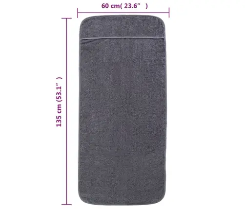 Rannarätikud 4 Tk, Antratsiithall, 60 X 135 cm Kangas, 400 Gsm