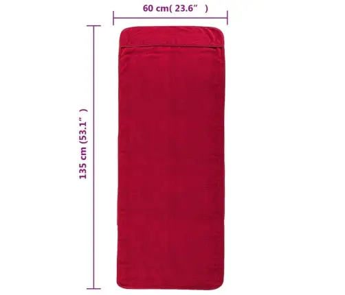 Pludmales Dvieļi, 4 Gab., 60X135Cm, Audums 400 G/M2, Vīnsarkani Vidaxl Pludmales Dvieļi, 4 Gab., 60X135Cm, Audums 400 G/M2, Vīnsarkani Vidaxl