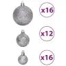 Ziemassvētku Eglītes Bumbiņas, 100 Gab., Pelēkas, 3 / 4 / 6 Cm Vidaxl Ziemassvētku Eglītes Bumbiņas, 100 Gab., Pelēkas, 3 / 4 / 6 Cm Vidaxl