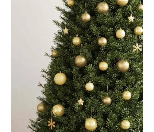 Ziemassvētku Eglītes Rotājumi, 111 Daļas, Zeltains Polistirols Vidaxl