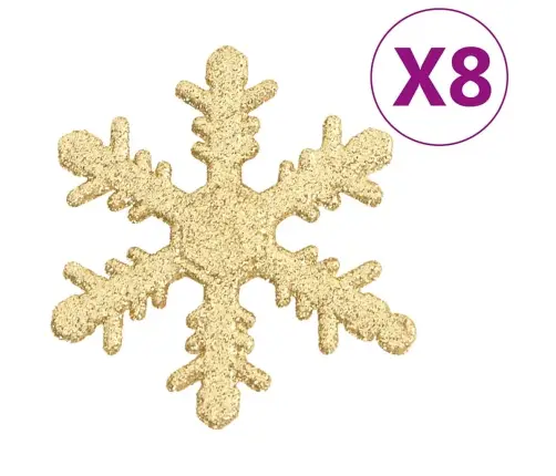 Ziemassvētku Eglītes Rotājumi, 111 Daļas, Zeltains Polistirols Vidaxl