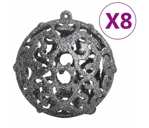 Ziemassvētku Eglītes Rotājumi, 111 Gab., Balti Un Pelēki Vidaxl