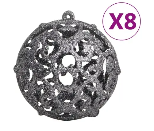 Ziemassvētku Eglītes Rotājumi, 111 Gab., Balti Un Pelēki Vidaxl