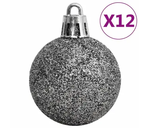 Ziemassvētku Eglītes Rotājumi, 111 Gab., Balti Un Pelēki Vidaxl