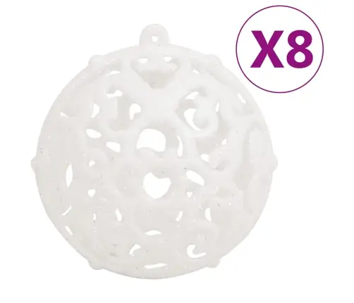 Ziemassvētku Eglītes Rotājumi, 111 Daļas, Balts Polistirols Vidaxl