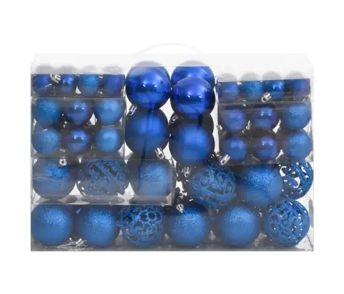 111-Osaline Jõulukuulide Komplekt, Sinine, Polüstüreen