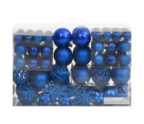 111-Osaline Jõulukuulide Komplekt, Sinine, Polüstüreen