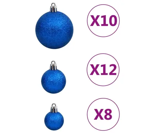 111-Osaline Jõulukuulide Komplekt, Sinine, Polüstüreen