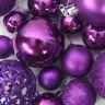Ziemassvētku Eglītes Rotājumi, 111 Daļas, Violets Polistirols Vidaxl