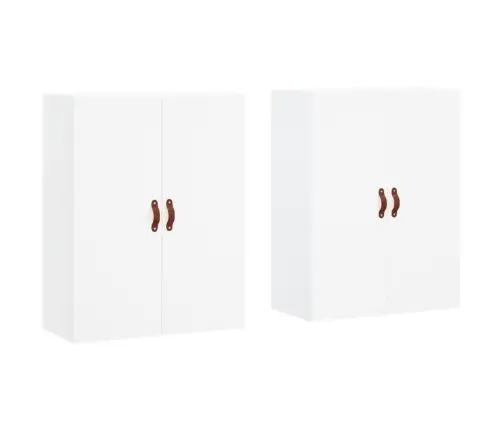 Sienas Skapīši, 2 Gab., Balti, 69,5X34X90 Cm Vidaxl