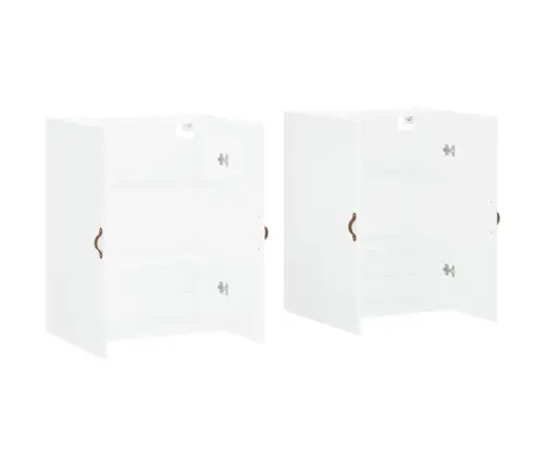 Sienas Skapīši, 2 Gab., Balti, 69,5X34X90 Cm Vidaxl