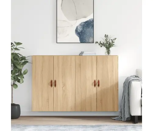 Sienas Skapīši, 2 Gab., Ozolkoka Krāsa, 69,5X34X90 Cm Vidaxl