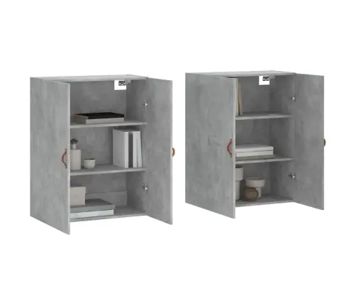 Sienas Skapīši, 2 Gab., Betona Pelēks, 69,5X34X90 Cm Vidaxl