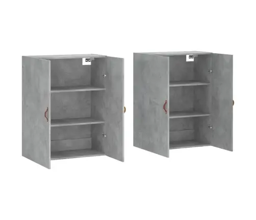 Sienas Skapīši, 2 Gab., Betona Pelēks, 69,5X34X90 Cm Vidaxl