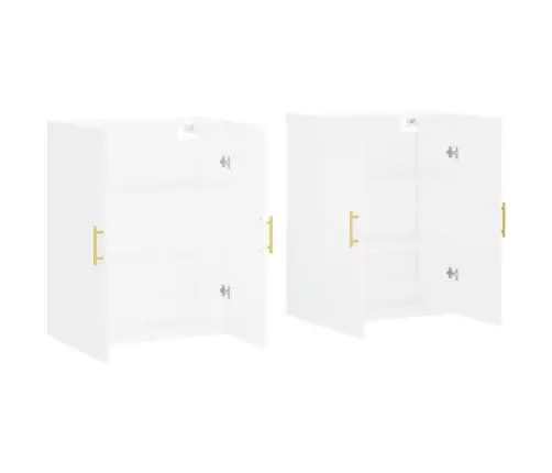 Sienas Skapīši, 2 Gab., Balti, 69,5X34X90 Cm Vidaxl