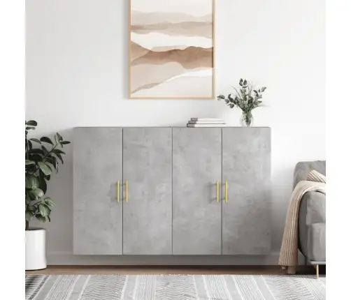 Sienas Skapīši, 2 Gab., Betona Pelēks, 69,5X34X90 Cm Vidaxl