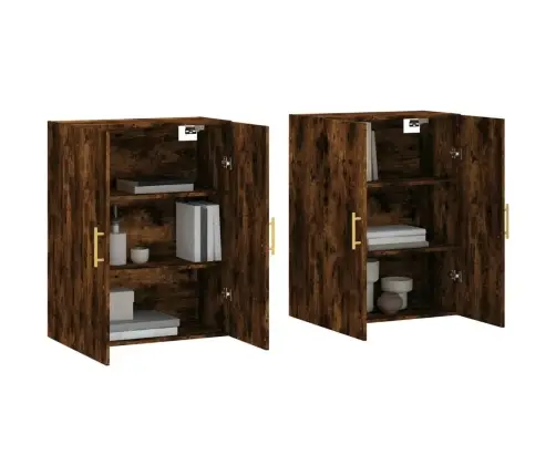 Prie Sienos Montuojamos Spintelės, 2Vnt., Dūminės, 69,5X34X90Cm