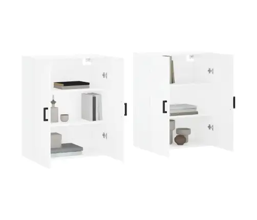 Sienas Skapīši, 2 Gab., Balti, 69,5X34X90 Cm Vidaxl