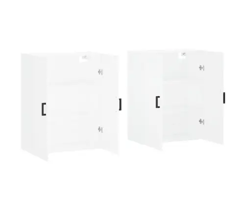 Sienas Skapīši, 2 Gab., Balti, 69,5X34X90 Cm Vidaxl