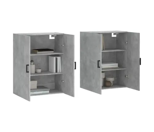 Sienas Skapīši, 2 Gab., Betona Pelēks, 69,5X34X90 Cm Vidaxl