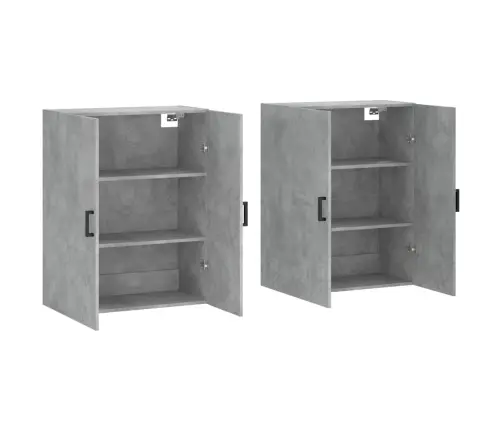 Sienas Skapīši, 2 Gab., Betona Pelēks, 69,5X34X90 Cm Vidaxl