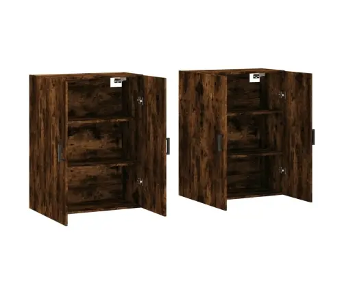 Sienas Skapīši, 2 Gab., 69,5X34X90 Cm, Ozolkoka Krāsa Vidaxl